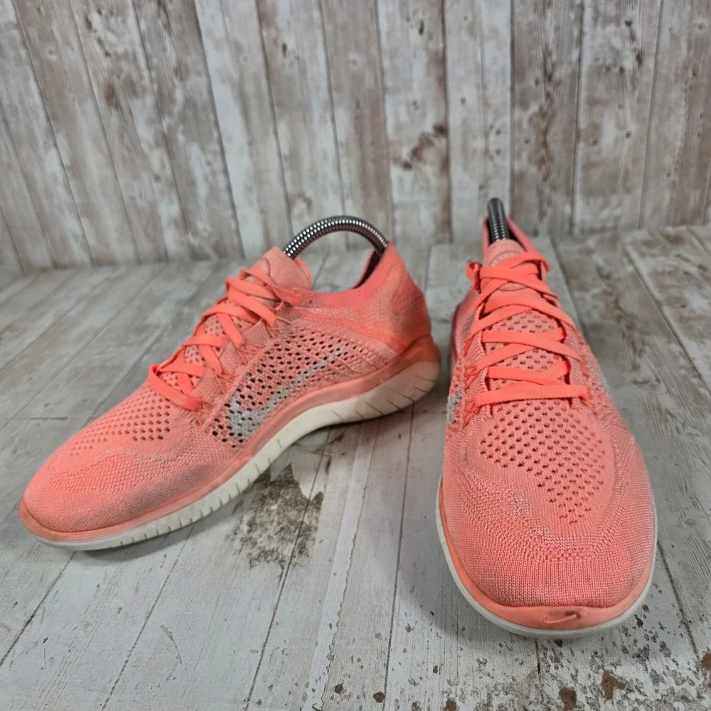 Nike Free RN Flyknit 2018 Womens 9.5 Crimson Pulse Pink Running Shoes 942839-801